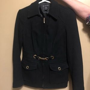 I.N.C. Military Style Peacoat in Black